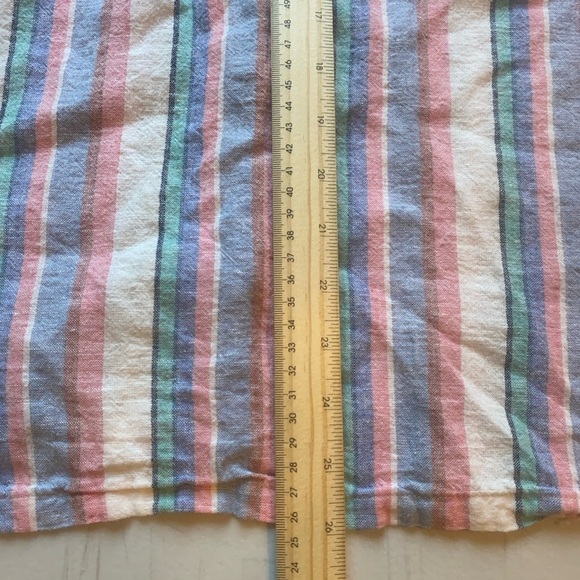 Orvis Linen Rayon Striped Sleeveless Button Down Shirt Size Large - Picture 5 of 12